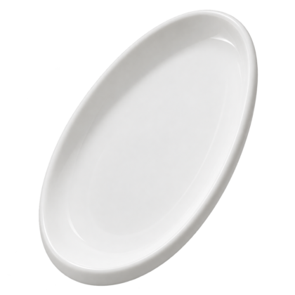 Plat de service ovale blanc
