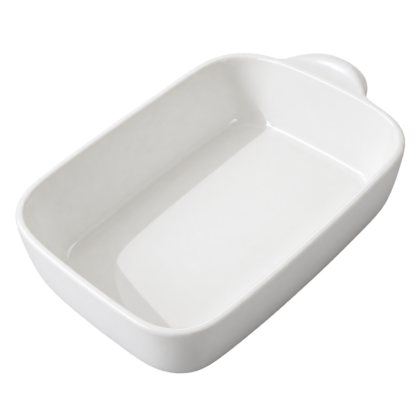 Plat de service rectangulaire profond blanc