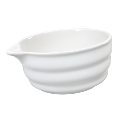 Bol de service blanc à reliefs horizontaux